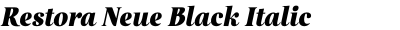 Restora Neue Black Italic